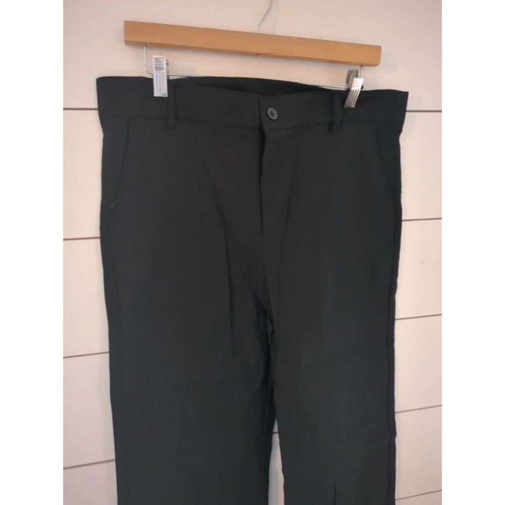Women's black dress casual wide leg pants cotton blend size large fall office